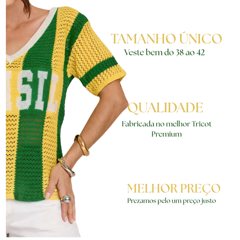 Camisa Brasil Tricot - Copa do Mundo