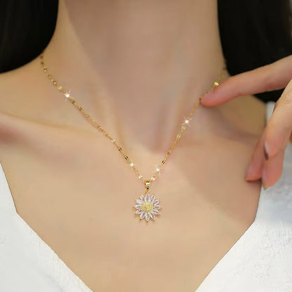 Colar Flor do Sol 🌻 – Laço de amor banhado a ouro 18K + Caixa Presente Luxuosa