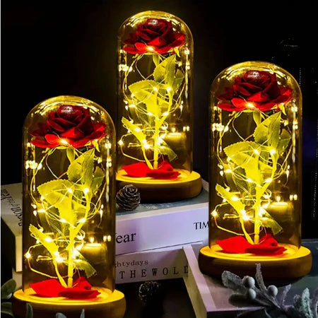 Luminária Rosa do Amor – Presente Eterno com Luz LED
