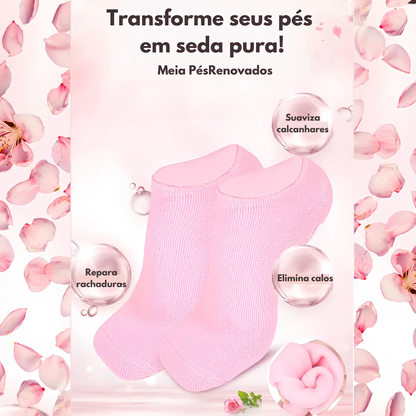 Meia PésRenovados - Elimine as Rachaduras e Tenha Pés de Princesa