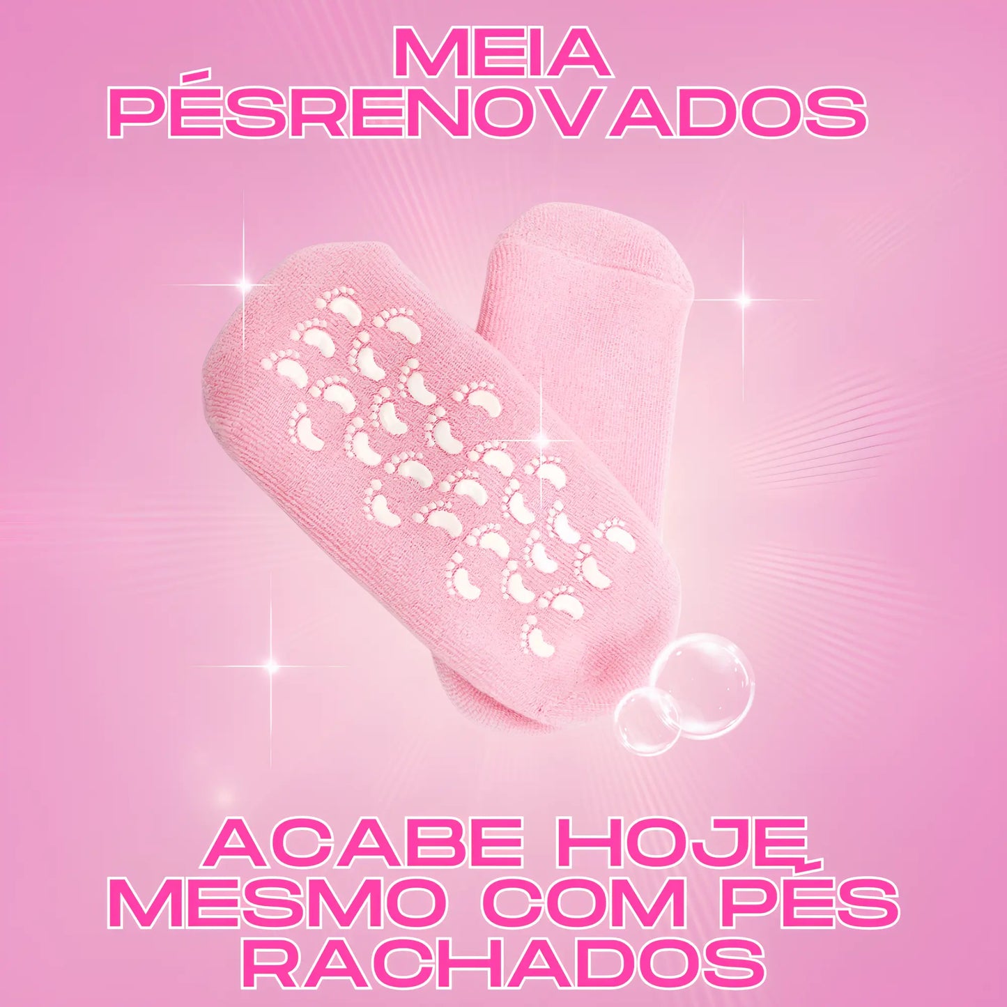 Meia PésRenovados - Elimine as Rachaduras e Tenha Pés de Princesa