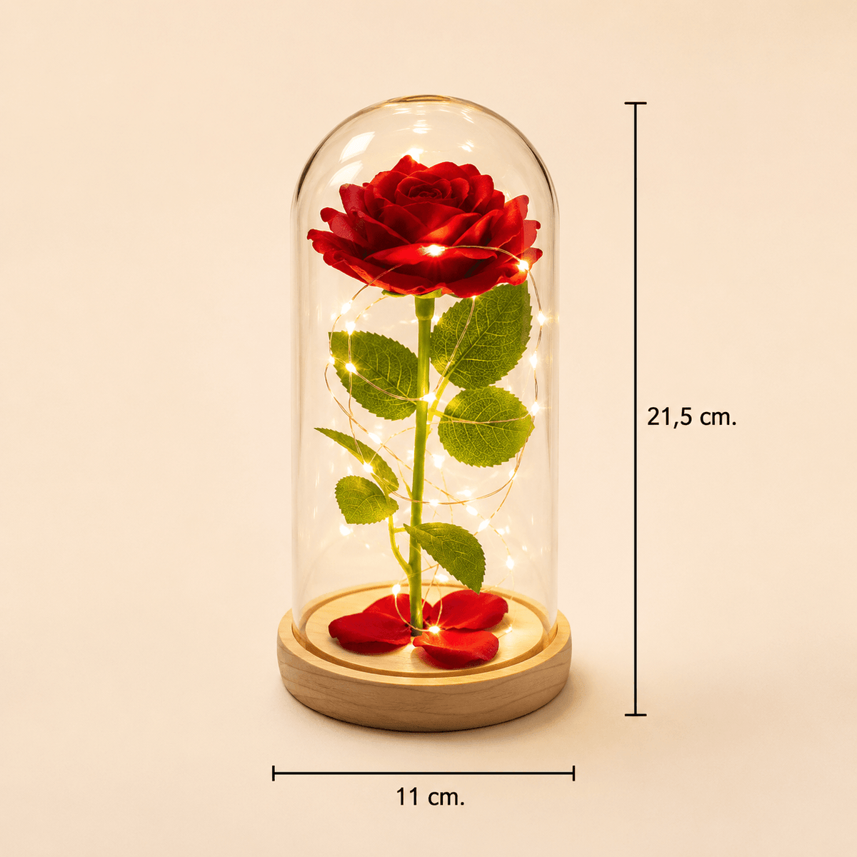 Luminária Rosa Encantada - Para ela lembrar todos os dias do seu Amor