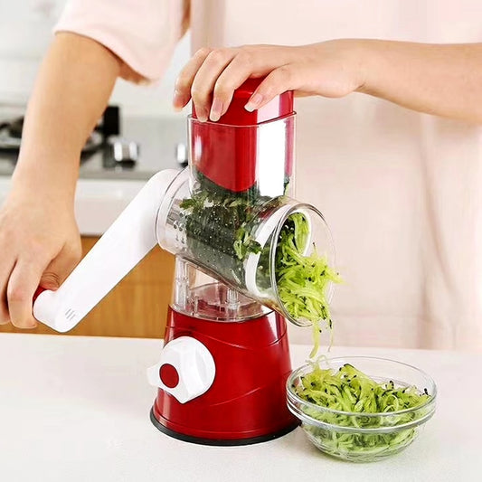 Fatiador Ralador de Legumes Frutas e Vegetais 3 em 1 Multifuncional com Manivela