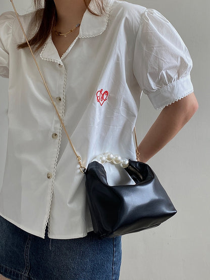 Bolsa com alça de pérola