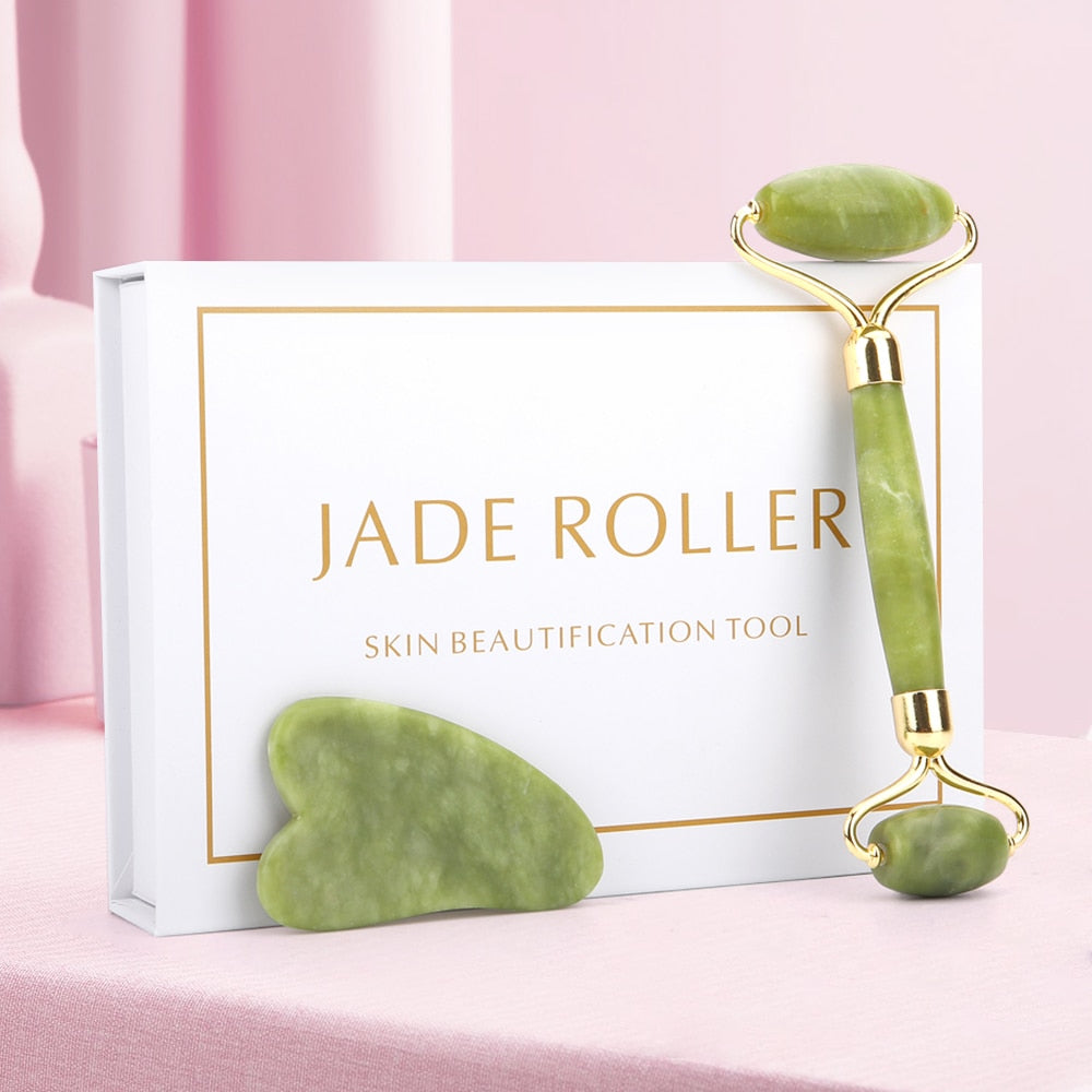 Rolo de Pedra de Jade Massageador