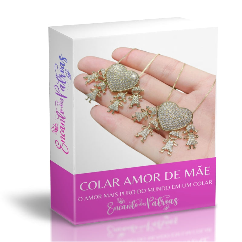 Declare seu amor por sua mãe com esse colar banhando a ouro 18k