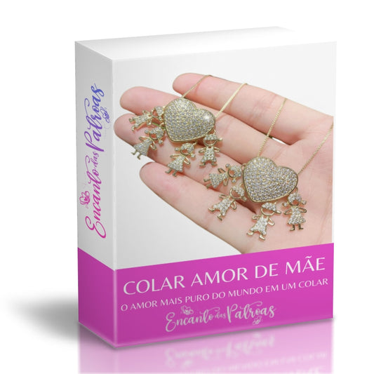 Declare seu amor por sua mãe com esse colar banhando a ouro 18k