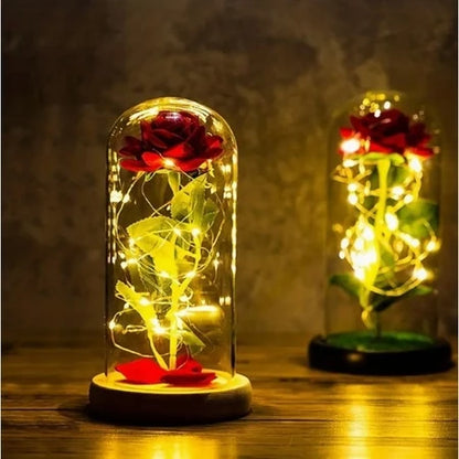 Luminária Rosa do Amor – Presente Eterno com Luz LED