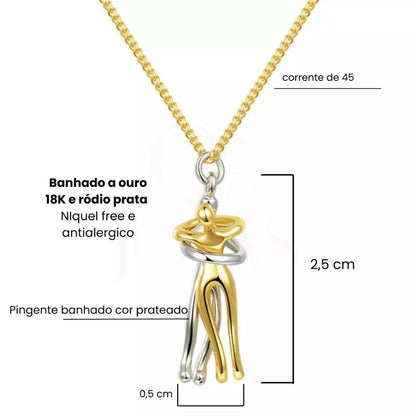 Colar Abraço Eterno – Laço de paixão banhado a ouro 18K