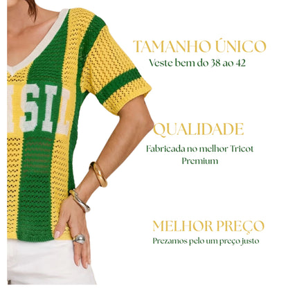 Camisa Brasil Tricot - Copa do Mundo