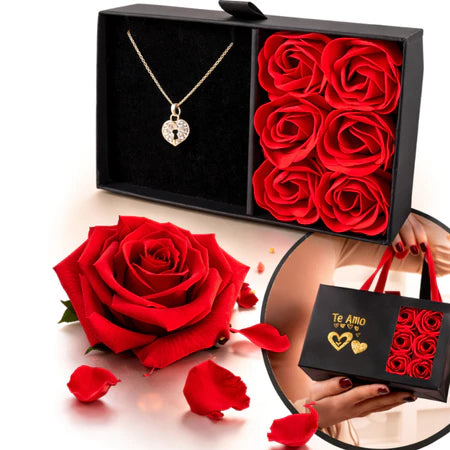 Kit Colar + Brincos + Caixa Presente Luxuosa