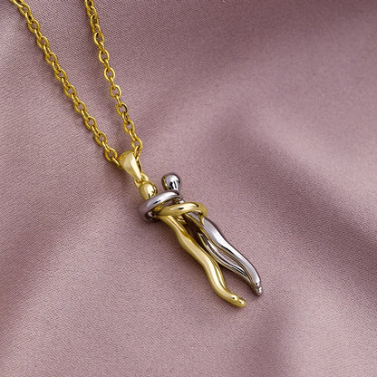 Colar Abraço Eterno – Laço de paixão banhado a ouro 18K
