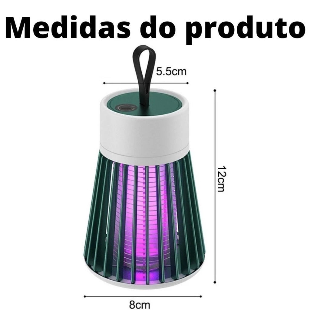 Lâmpada Elétrica Mata-Mosquitos -  Com Luz UV Recarregável