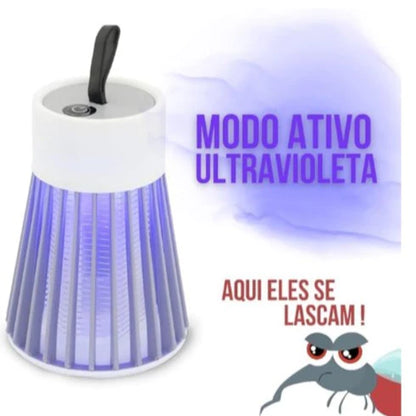 Lâmpada Elétrica Mata-Mosquitos -  Com Luz UV Recarregável