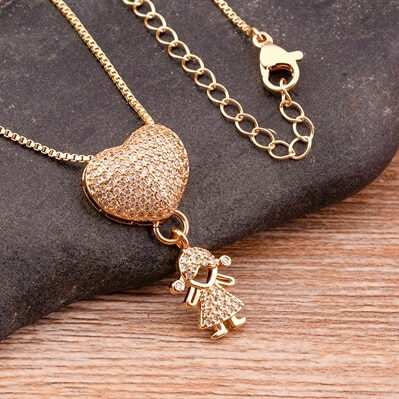 Colar amor de mãe - O amor mais puro do mundo representado em um colar banhando a ouro 18k